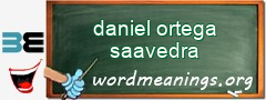 WordMeaning blackboard for daniel ortega saavedra